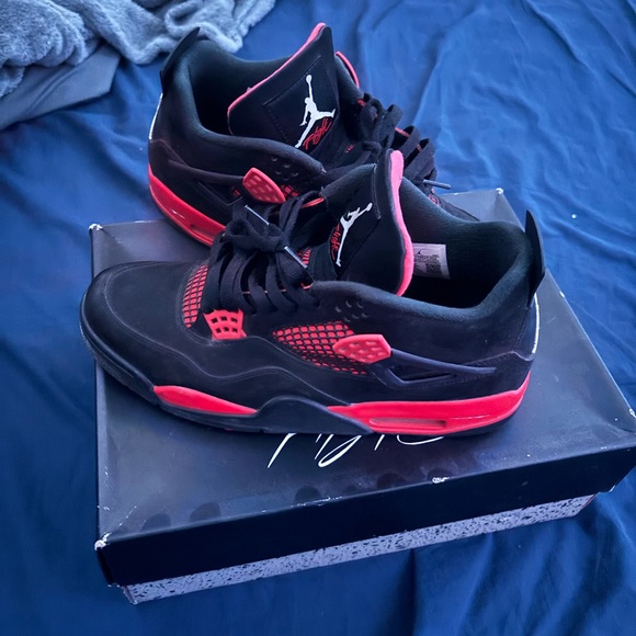 Jordan Black and Red Sneakers